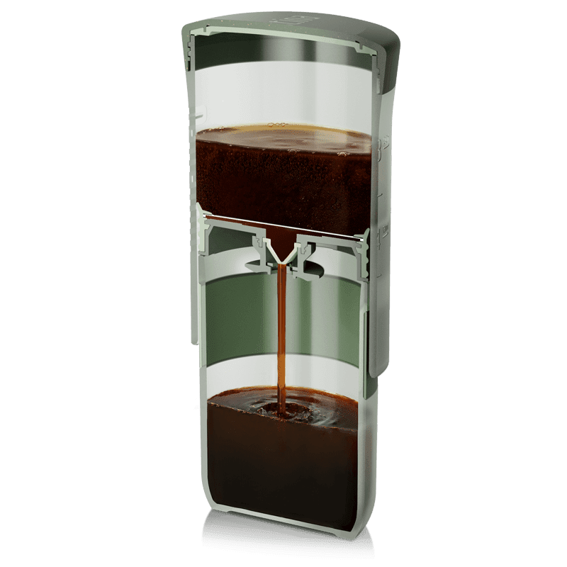 Wacaco Prestina – Système de pressage breveté, sans piston