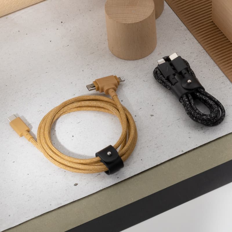 Native union Belt Cable Duo – Câble tressé renforcé, âme en fibre d'aramide, 30 000 pliages