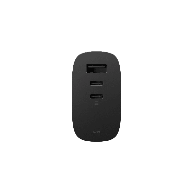 Native union Fast GaN Charger PD 67 W – 3 ports : 2 USB-C et 1 USB-A pour charger jusqu'à 3 appareils