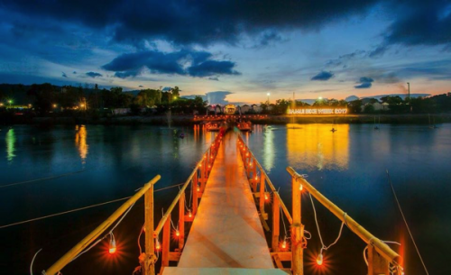 Bridge acroos the lake to 2017 Samui Bike Week