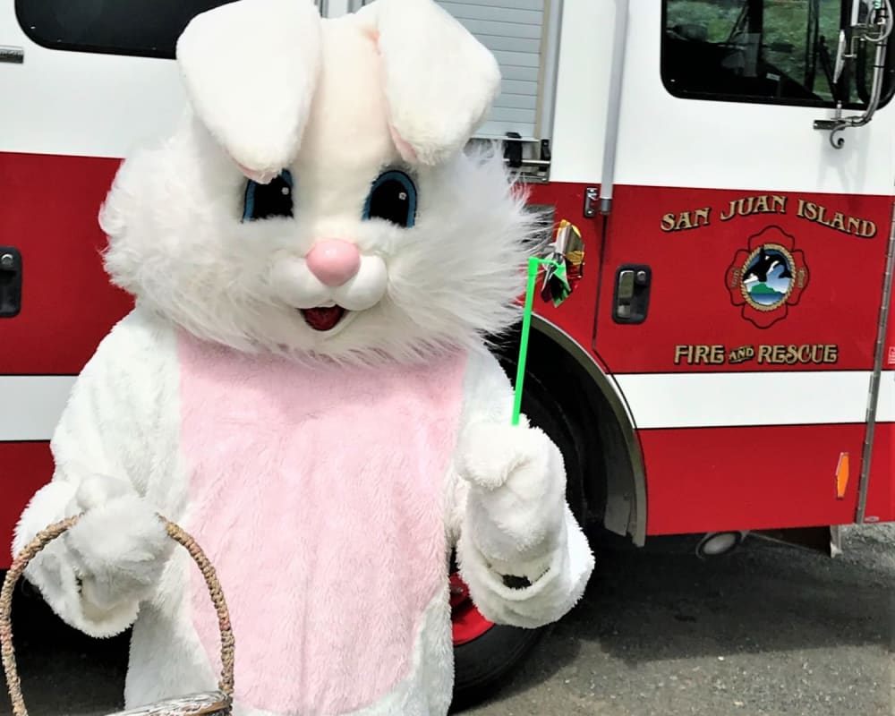 Easter Bunny For Firefighters Association Event