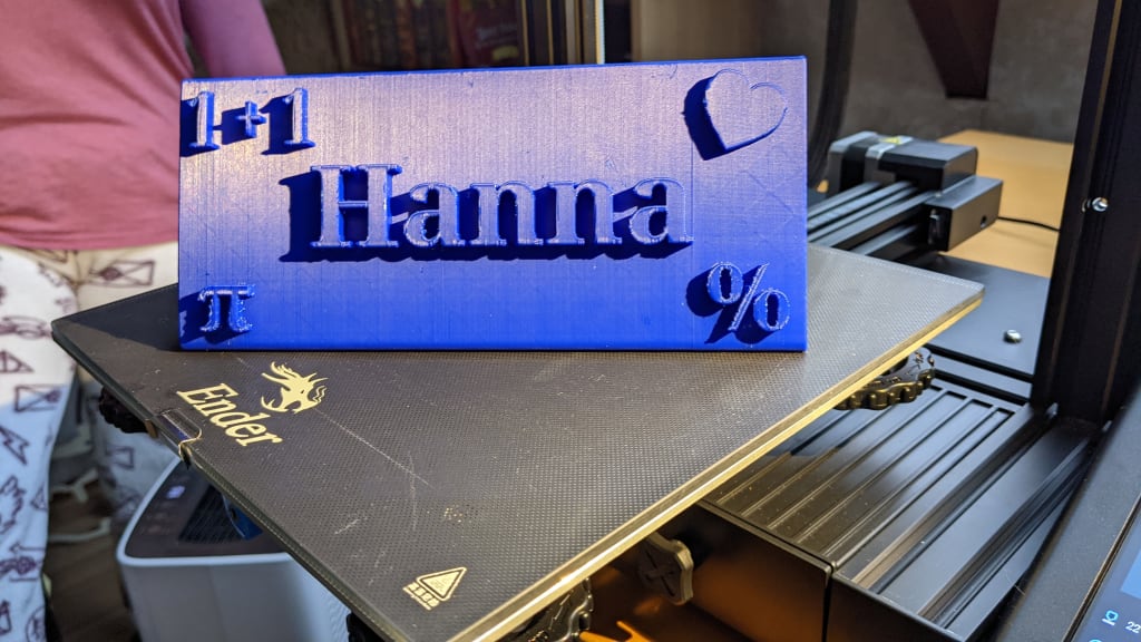 Nameplate for Hanna