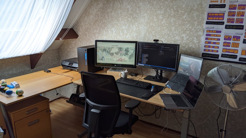 Een foto van mijn huidige desk setup