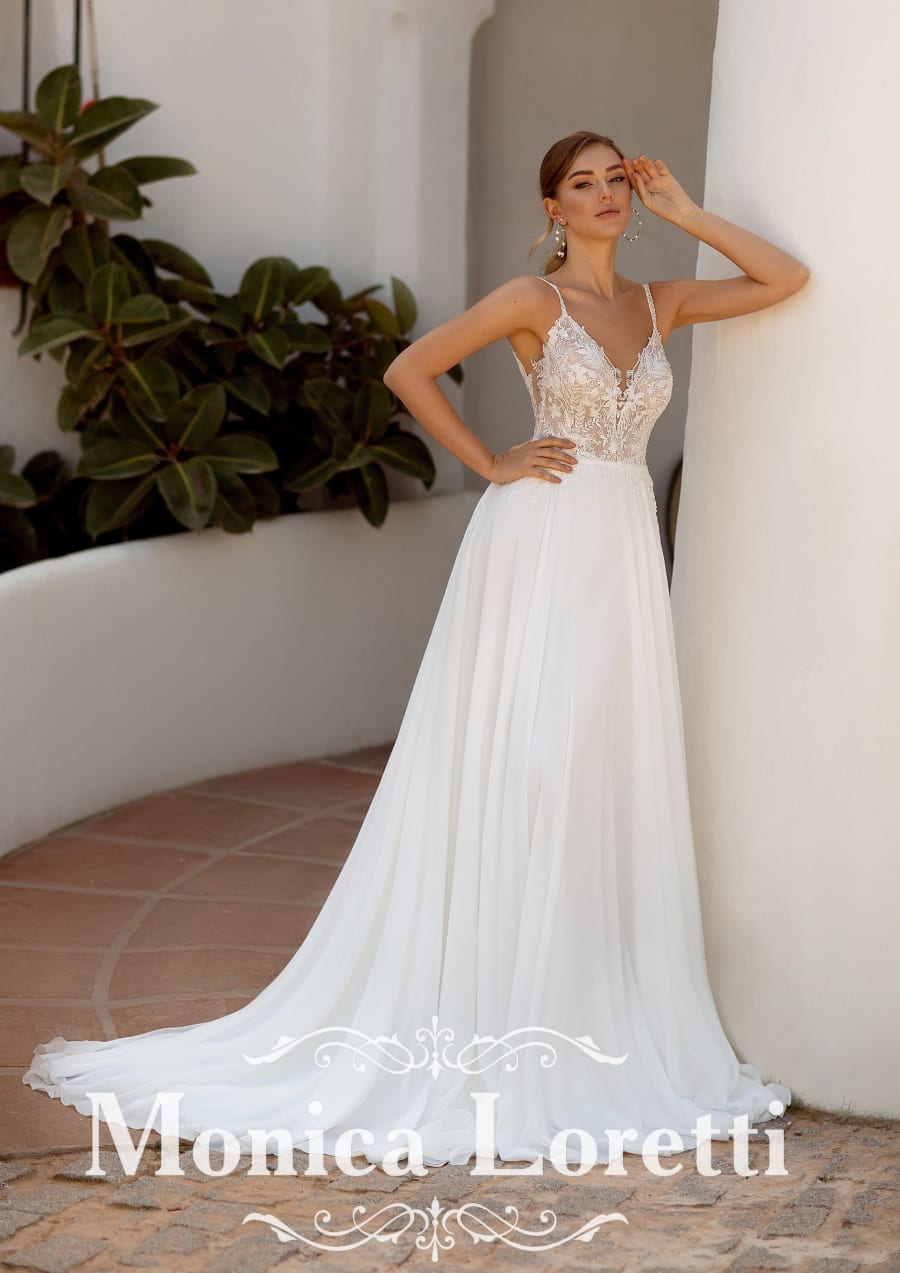 Vestido 8228 da Monica Loretti — Nelita Noivas Lisboa