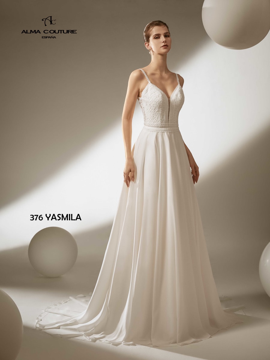 Vestido Yasmila da Alma Couture — Nelita Noivas Lisboa