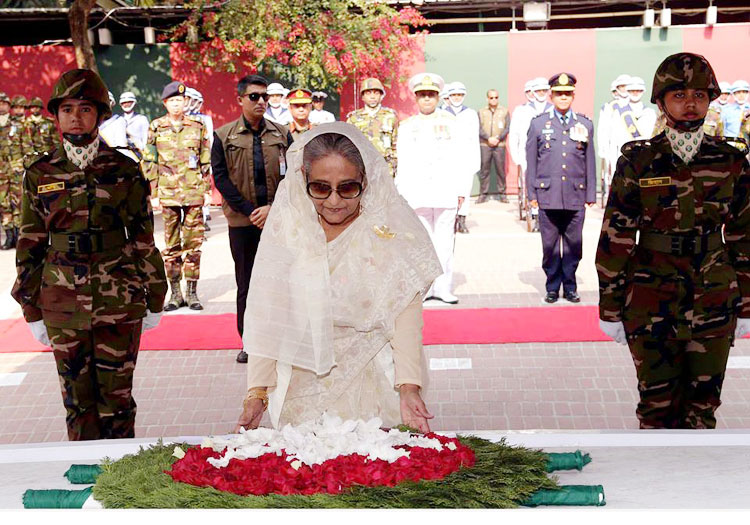 বঙ্গবন্ধু শেখ মজিবুর রহমান'র স্বদেশ প্রত্যাবর্তন দিবসে প্রধানমন্ত্রী শেখ হাসিনার শ্রদ্ধা বঙ্গবন্ধু শেখ মজিবুর রহমান বঙ্গবন্ধু শেখ মজিবুর রহমান'র স্বদেশ প্রত্যাবর্তন দিবসে প্রধানমন্ত্রীর শ্রদ্ধা