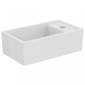 IDEAL STANDARD BETWEEN CUBE FONTEIN ZONDER OVERLOOP KRAANGAT RECHTS 35X21CM VUURKLEI img