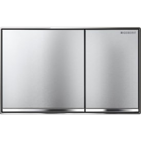 GEBERIT DUWPLAAT SIGMA60 2 TOETSEN CHROOM GEBORSTELD GLANS img