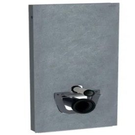 GEBERIT MONOLITH WC-MODULE VOOR HANGTOILET 114CM ZWART GLAS / ALUMINIUM ZWARTCHROOM img