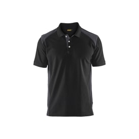 BLAKLÄDER POLOSHIRT PIQUÉ ZWART/GRIJS MAAT M img