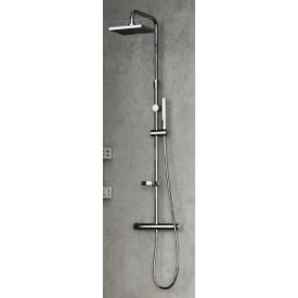 NOVELLINI EASY 2 SHOWERPIPE THERMOSTATISCHE MENGKRAAN CHROOM RONDE HOOFDDOUCHE img