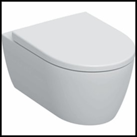 GEBERIT KERAMAG ICON RIMFREE WANDCLOSET PACK DIEPSPOEL + TOILETZITTING SOFTCLOSING WIT img