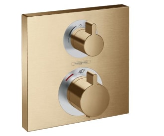 HANSGROHE ECOSTAT SQUARE AFWERKSET INBOUWTHERMOSTAAT MET 2 FUNCTIES BRUSHED BRONZE img