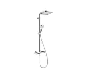 HANSGROHE CROMETTA E 240 SHOWERPIPE ECO WATERBESP. THERM. + HOOFD- & HANDDOUCHE CHROOM img