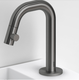 CLOU KALDUR KOUDWATERKRAAN KORTE UITLOOP R GUNMETAL GEBORSTELD img