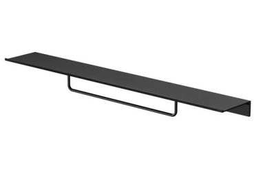 GEESA LEEV PLANCHET 80 CM MET HANDDOEKREK 40 CM MAT ZWART img