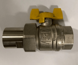 WATTS GASKRAAN + VLINDERHENDEL MET KOPPELING 1"FF img