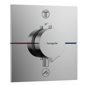 H.GR. SHOWERSELECT COMFORT E INBOUWTHERMOSTAAT 2 FUNCTIES CHROOM img