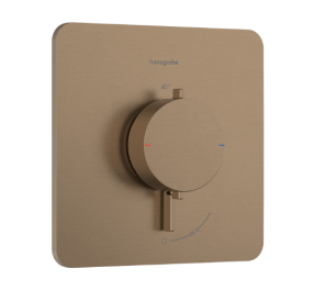 H.GR. ECOSTAT COMFORT Q AFWERKSET INBOUWTHERMOSTAAT 1 FUNCTIE BRUSHED BRONZE img