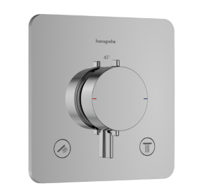 H.GR. ECOSTAT COMFORT Q AFWERKSET INBOUWTHERMOSTAAT 2 FUNCTIES CHROOM img