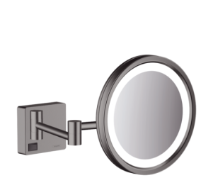 H.GR. ADDSTORIS SCHEERSPIEGEL MET LEDVERLICHTING DIA 160 MM BRUSHED BLACK CHROME(41790340) img