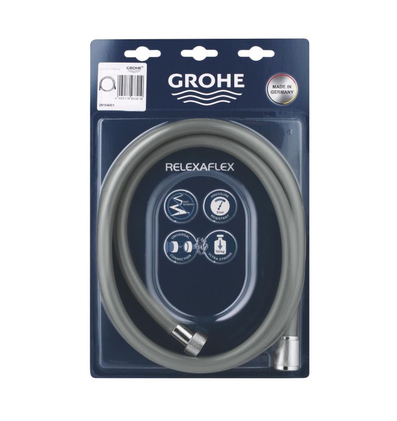 GROHE GROHFLEX 1/2" X 1/2" 1750 MM CHROOM (28154001) (30) 00201157 img