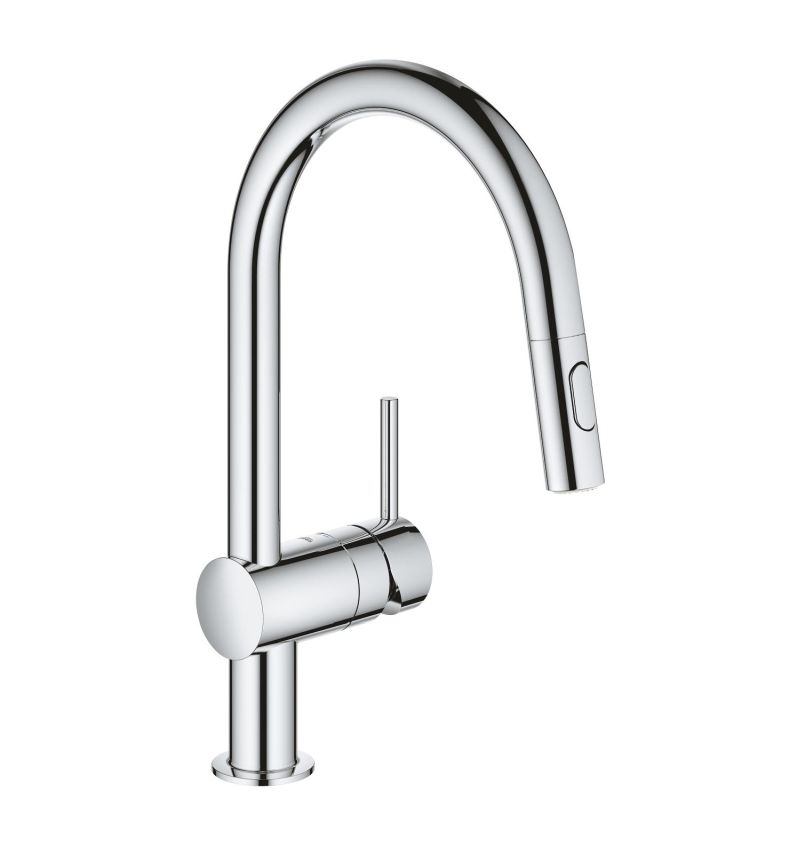 GROHE MINTA EENGREEPSMENGKRAAN KEUKEN C-UITLOOP UITTR. SPROEIER CHR (32321002 - OUD 32321000) (40) 00234910 img