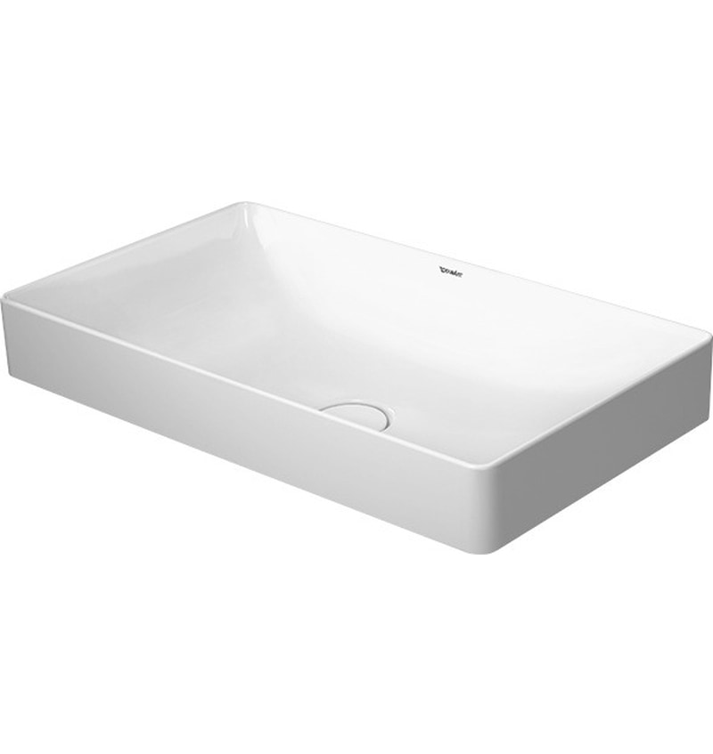 DURAVIT DURASQUARE OPZETWASTAFEL GESLEPEN 600X345MM ZONDER OVERLLOP INCL AFDEKKAP WIT (2355600000) 00255522 img