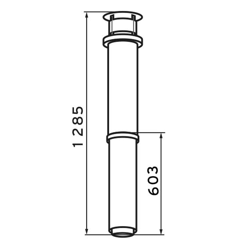 VAILLANT DAKDOORVOER + BEVESTIGINGSBEUGEL 48 MM DIAM. 60/100 VOOR HR+ (303800) 00224191 img