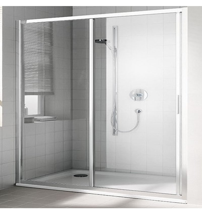 KERMI CADA XS SCHUIFDEUR 2-DELIG 4MM LINKS 1160-1210MM ZILV HOOGGL HELDER CADACLEAN GLAS (CCG2L12020VPK) 00248172 img