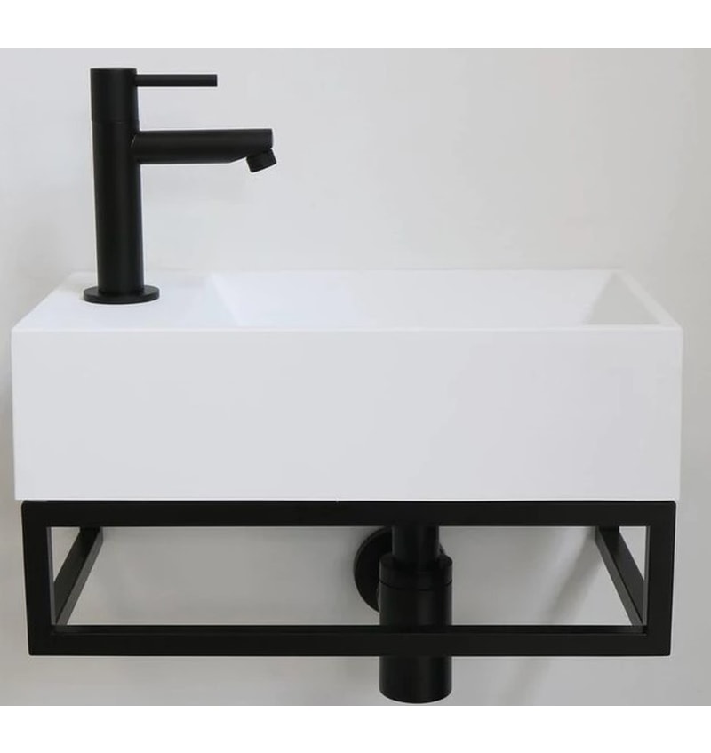 SANIBELL INK CONTRA FRAME 40BX22HX10D CM MAT ZWART - sanicomfort.be