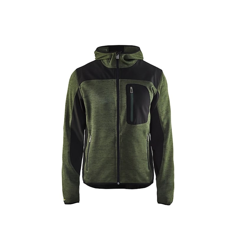 BLAKLÄDER GEBREID VEST MET SOFTSHELL ARMY GROEN/ZWART MAAT XXL (493021174699XXL) 00255152 img