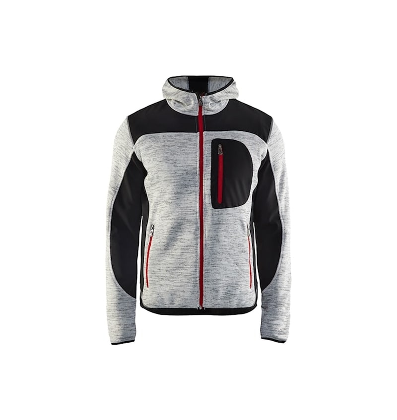 BLAKLÄDER GEBREID VEST MET SOFTSHELL GRIJS MÊLEE/ZWART MAAT M (493021179099M) 00255154 img