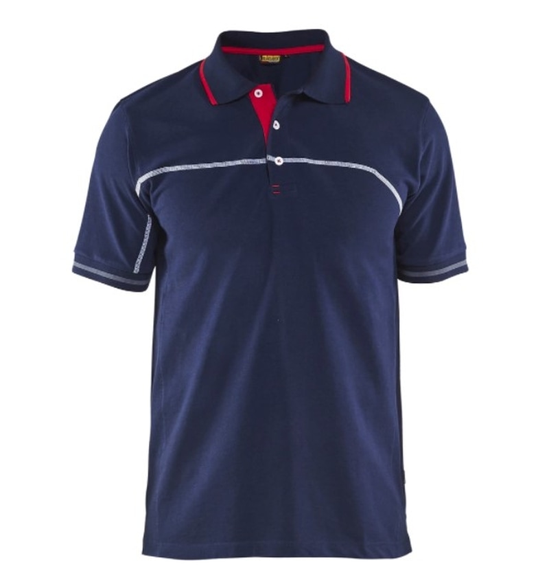 BLAKLÄDER POLOSHIRT MARINEBLAUW/ROOD MAAT S (338910508956S) 00255178 img