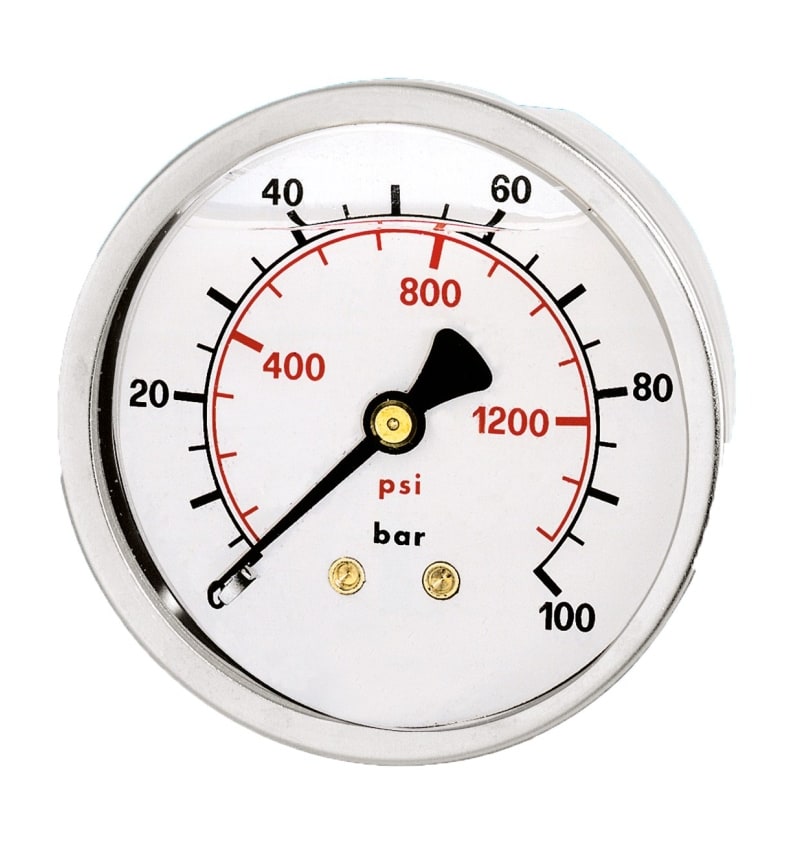 WATTS INOX MANOMETER GLYCERINE GEVULD FR 114 DN 63 010 BAR 1/4" AX
