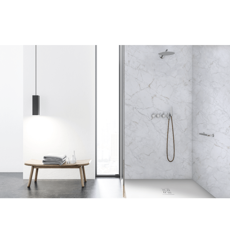 ARTISSAN SHOWER WALL VELVET 100BX265H CM CALACATTA MARBLE (MSW6161A100X265) 00262407 img