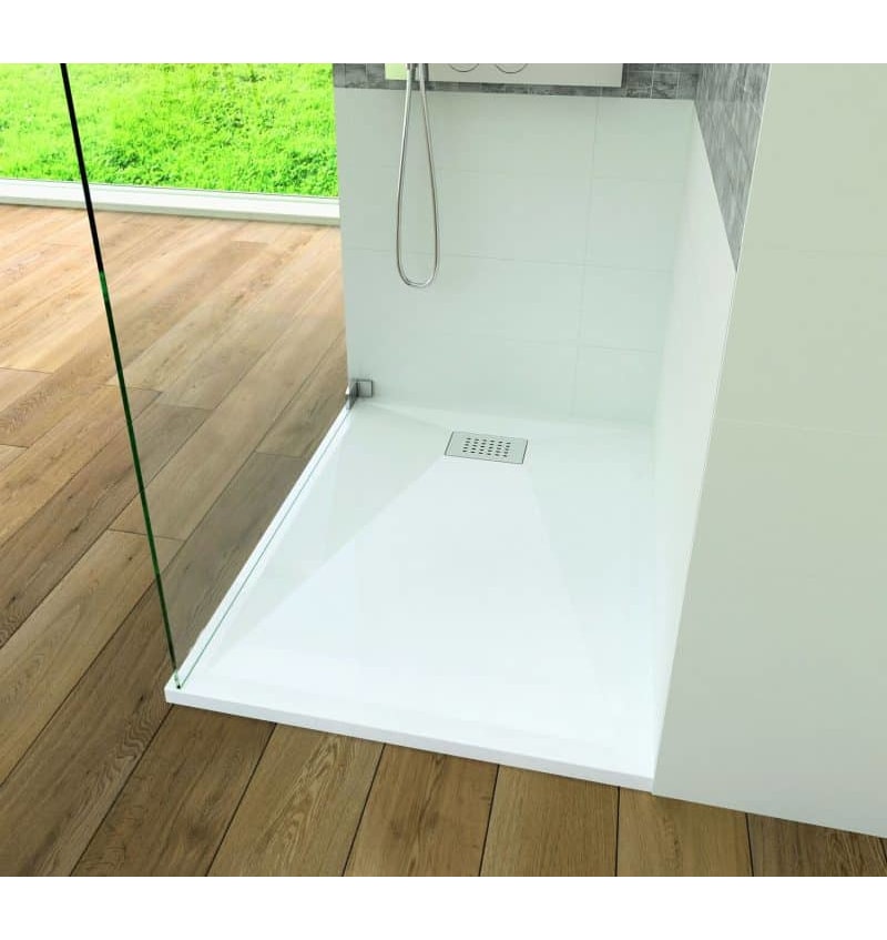 KINEDO KINESURF NOVA 100X80X3,5CM WIT PN24 ANTISLIP ZAAGBAAR INCL SIFON EN ROOSTER 00264792 img