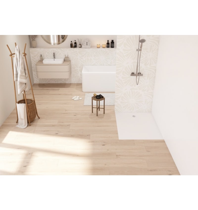 KINEDO KINESURF NOVA 100X80X3,5CM WIT MAT ZAAGBAAR INCL SIFON EN ROOSTER 00264791 img