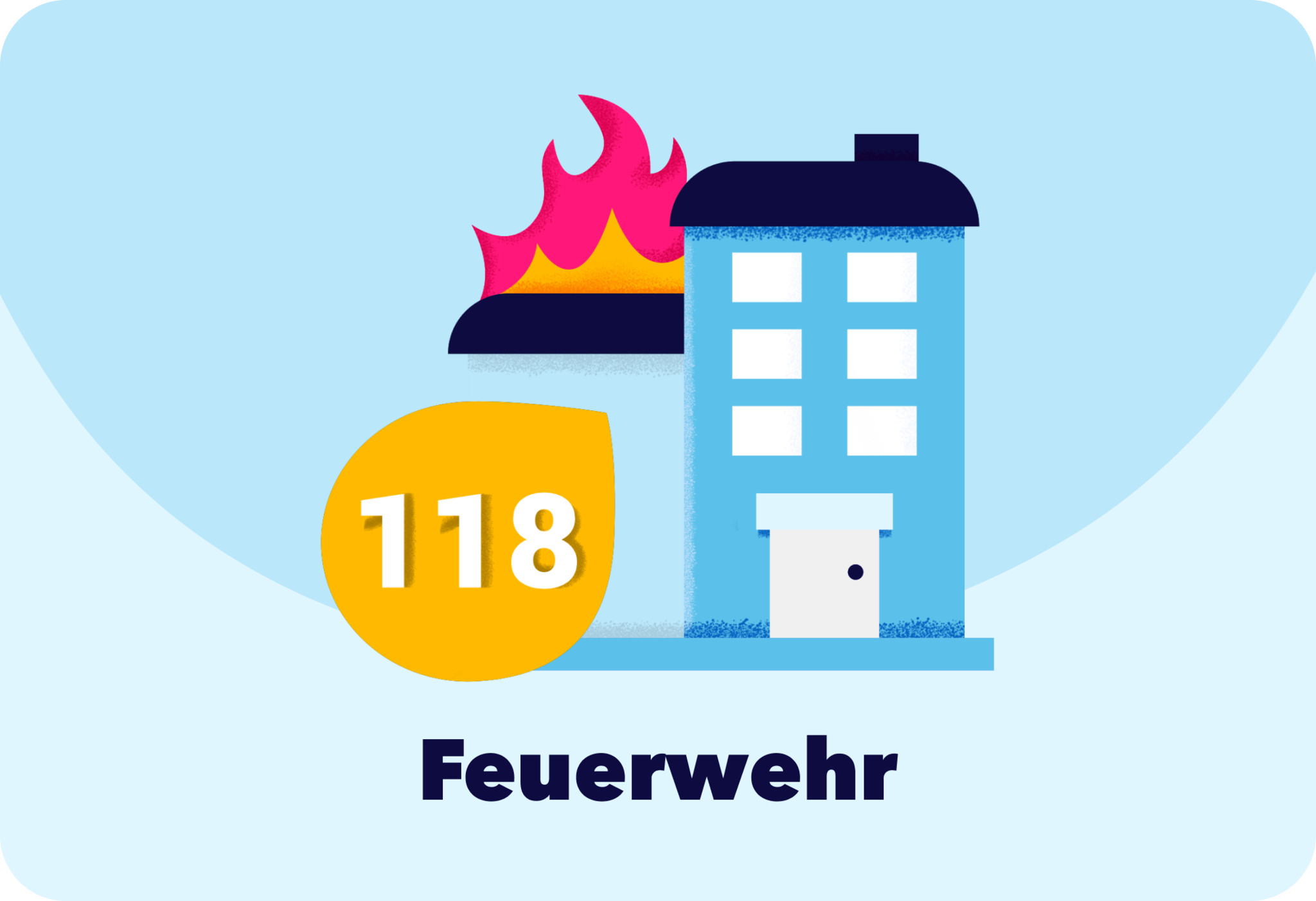 Icon Feuerwehr Notrufnummer 118