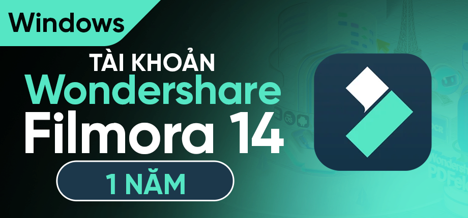 Tài khoản Wondershare Filmora 14 (1 năm) - Windows