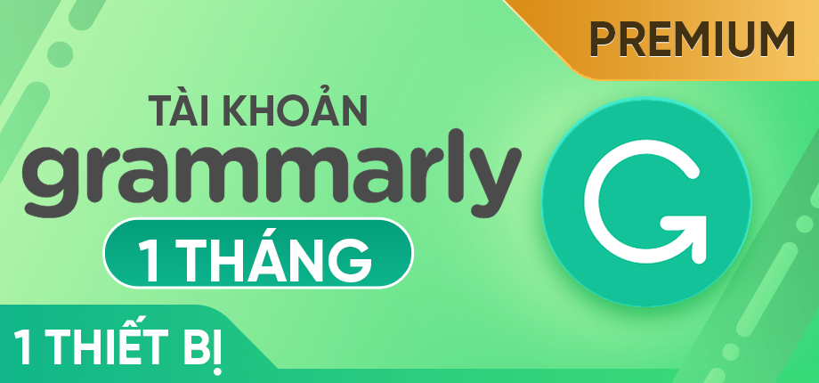 Grammarly Premium (AI) 1 tháng 1 thiết bị - Tài khoản