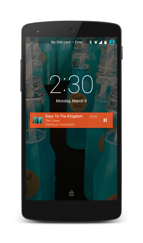 Music Player Controls on Lock Screen