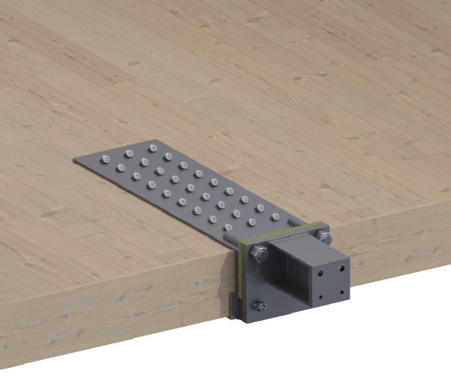Top Fix Rails Top Fix Timber Balcony Connection | Structural Detail | Sapphire