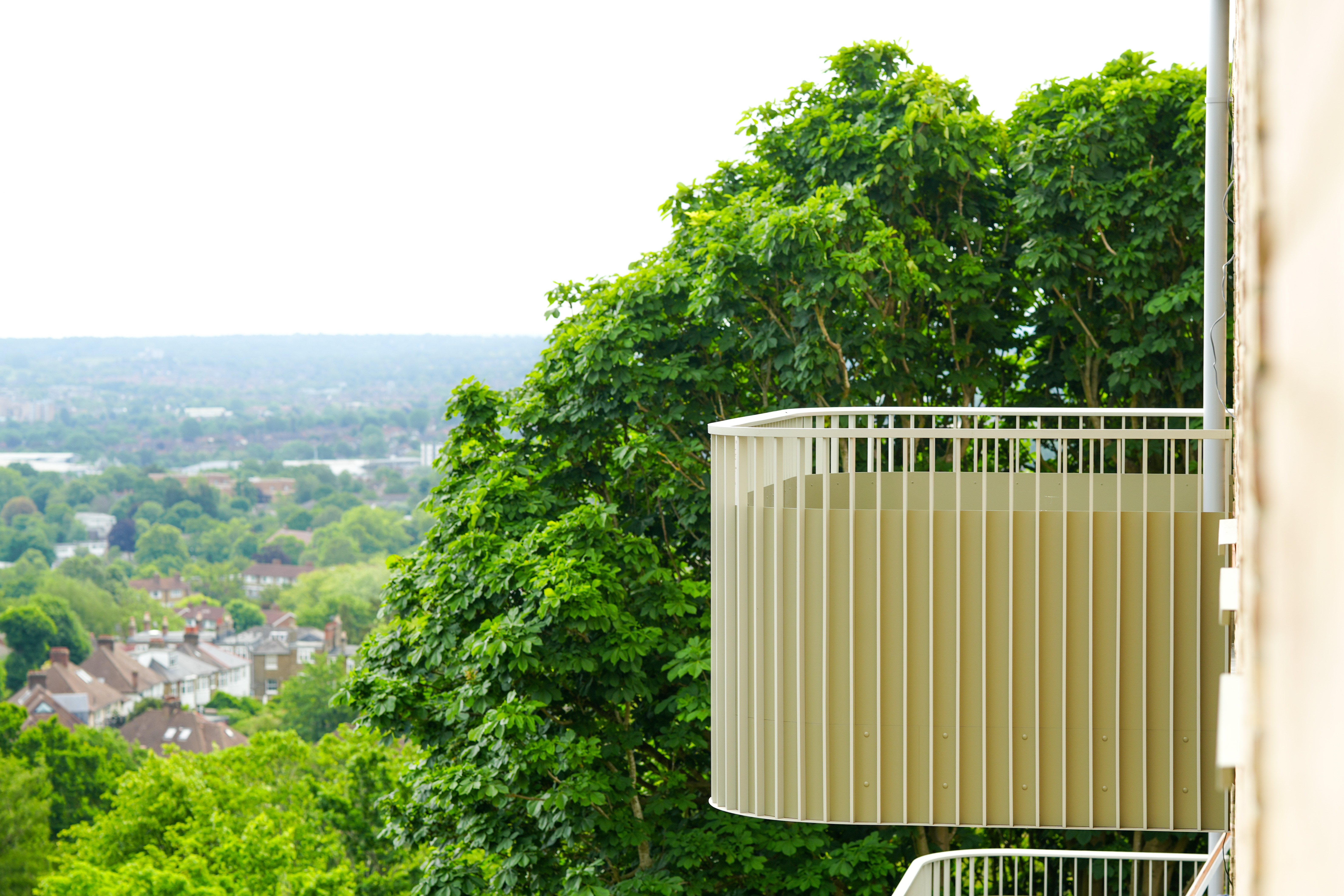 A Sapphire Crescent Corner balcony at Sydenham Hill, South London.