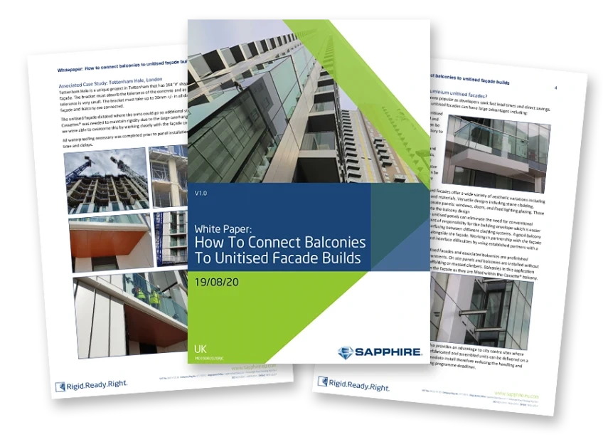 Whitepaper: How to connect balconies to unitised facades. Whitepaper: How to connect balconies to unitised facades.