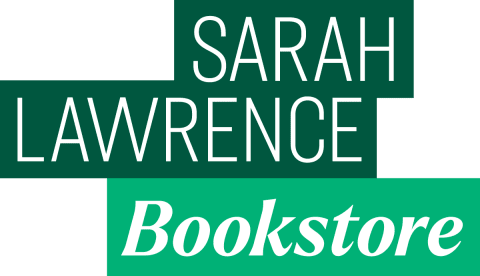 Green and white logo with the text "Sarah Lawrence Bookstore."