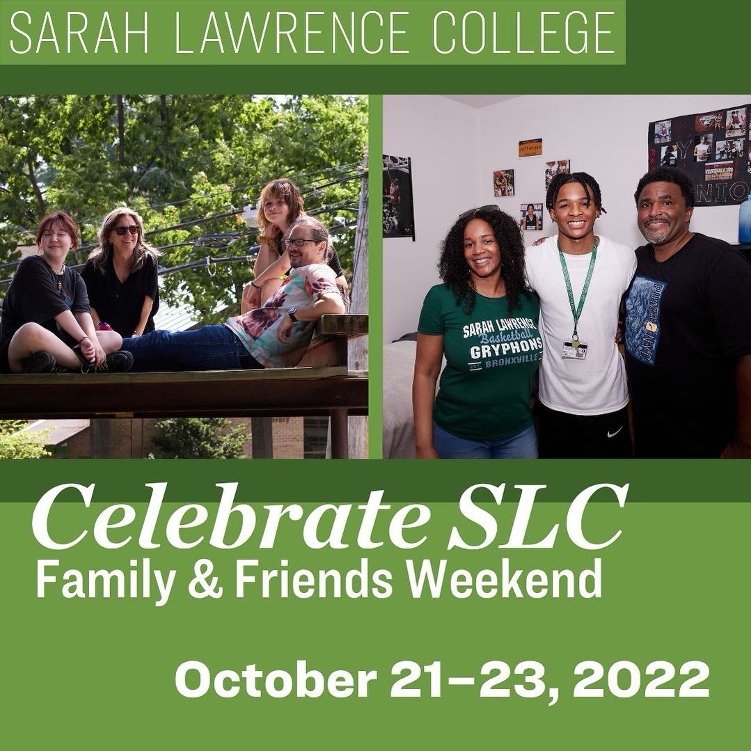 Get ready for Celebrate SLC: Family & Friends Weekend! We’re so excited to welcome parents and families to campus for a weekend of special events from October 21-23. Learn more at the link in our bio! • • • #sarahlawrencecollege #sarahlawrence #familyweekend #parents #families #celebrateslc #sarahlawrencetogether