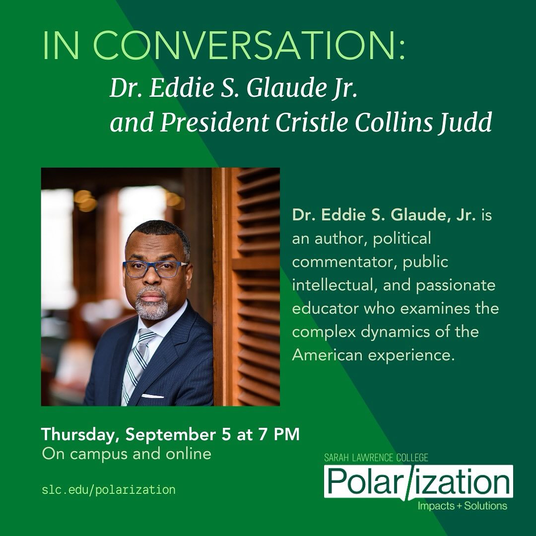 Promotional image for a conversation event featuring Dr. Eddie S. Glaude Jr. with event details.