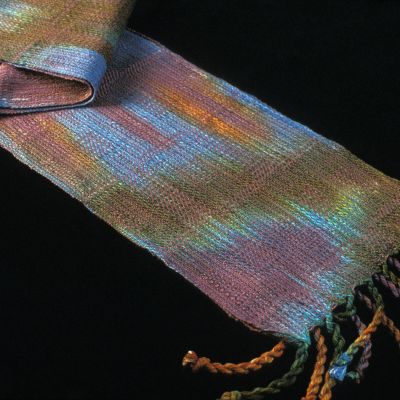 Scarf with painted warp, 1992