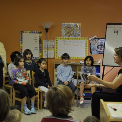 Sarah with the class